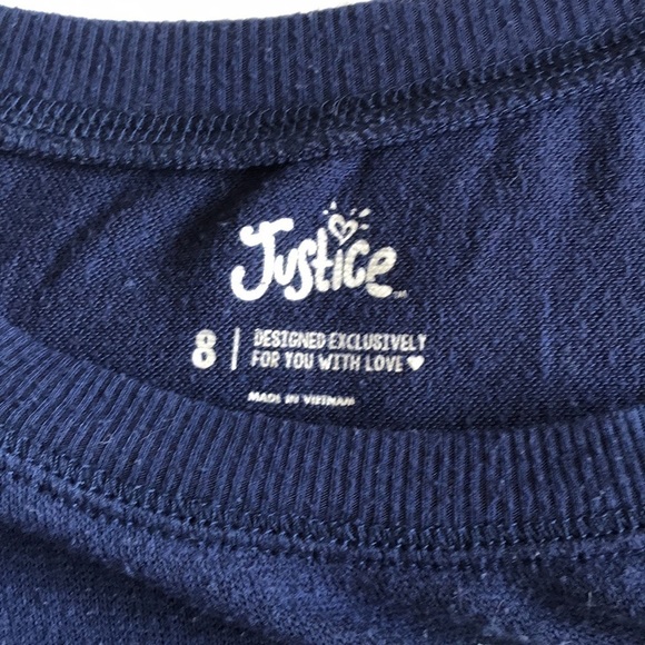 Justice Lightweight Deep Blue Graphic Pullover - Picture 3 of 6